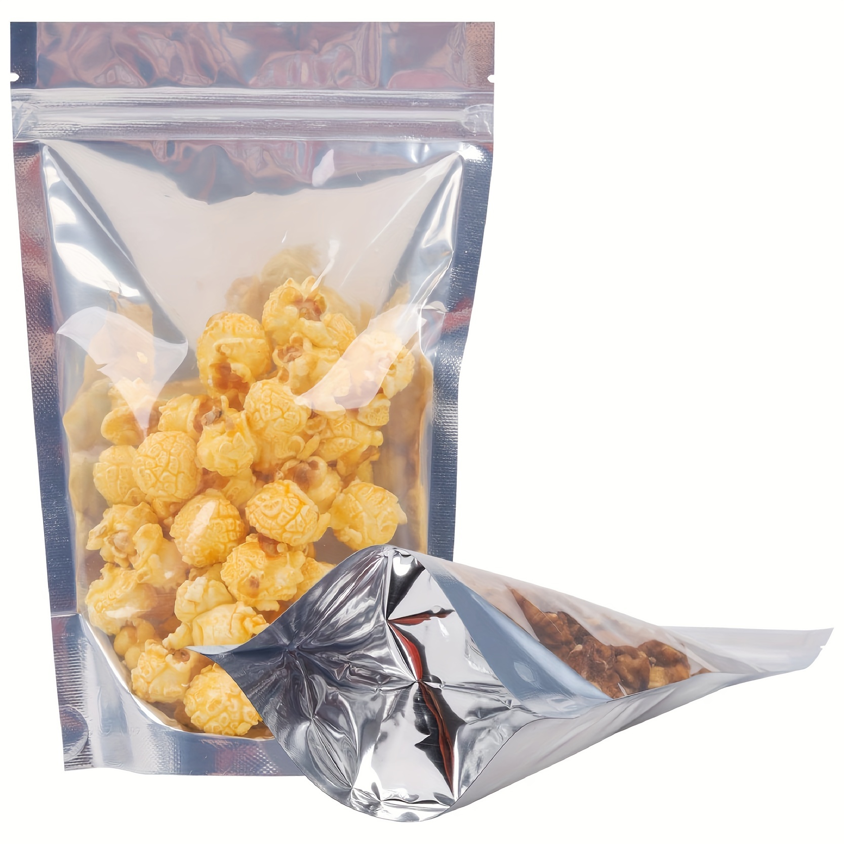 Sealable Mylar Bags With Ziplock For Candy, Food, Medications, And