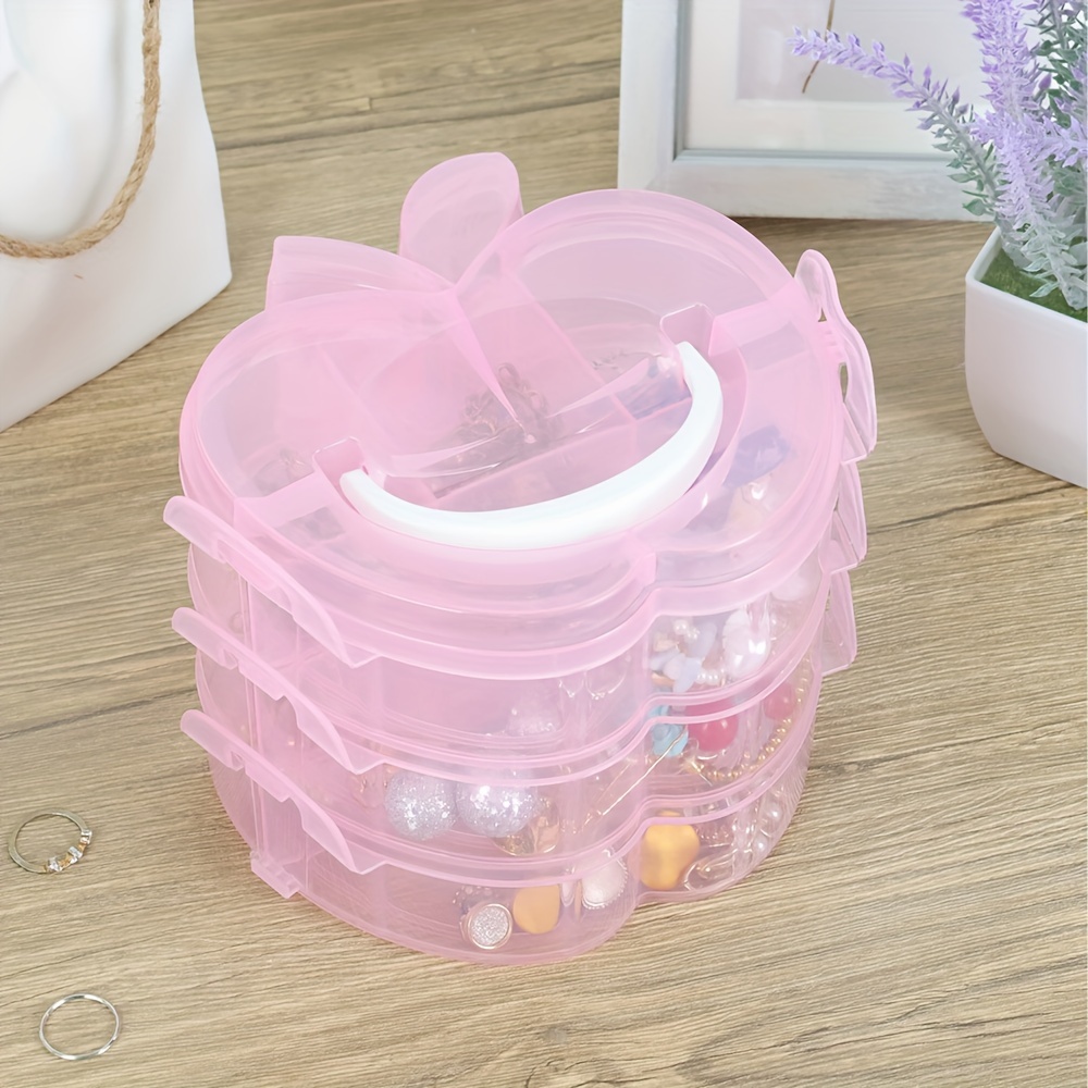 3 Plastic Boxes With Lids For Jewelry Beads Sorting And - Temu