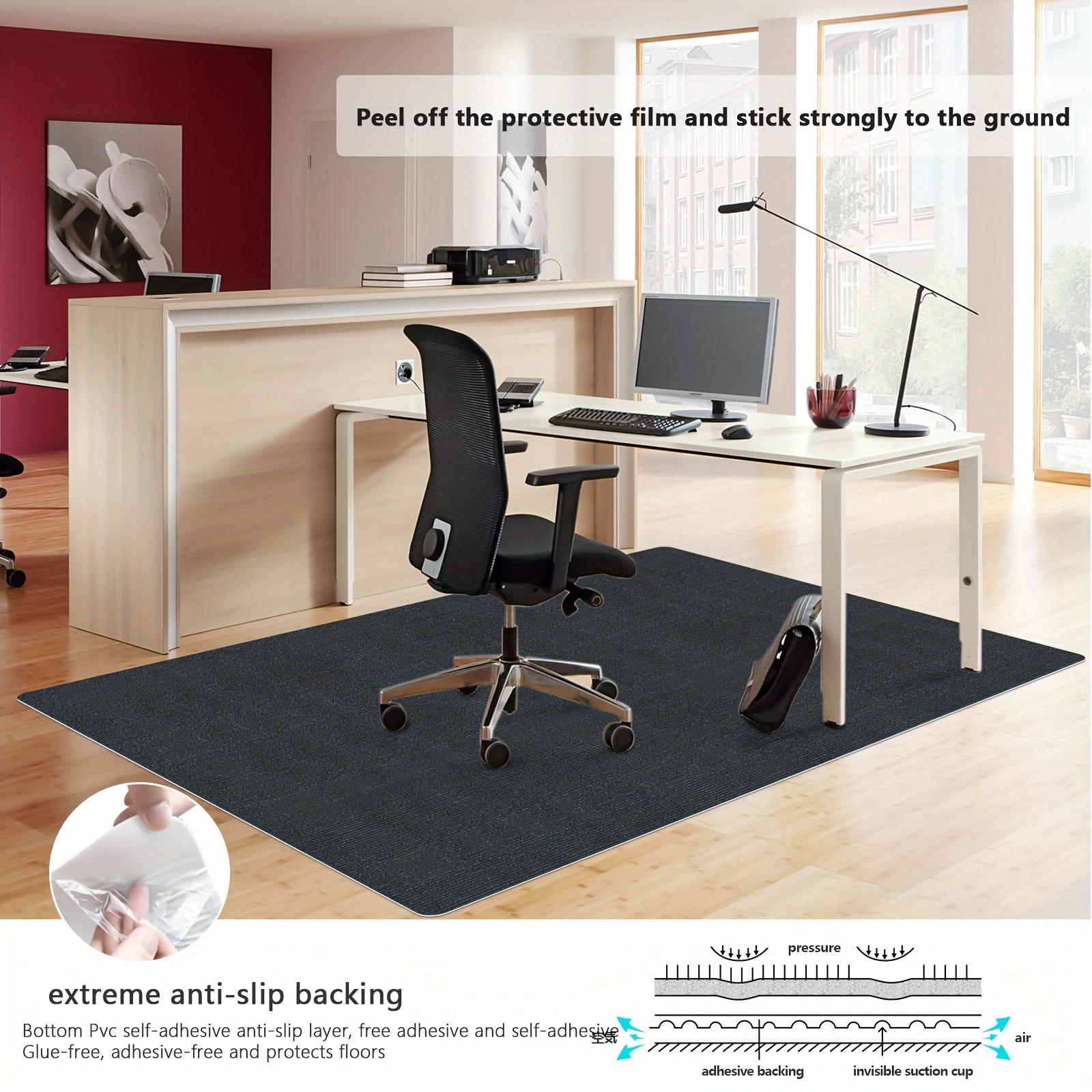 SU)Silla de escritorio para el hogar, alfombrilla para silla de oficina  para suelos, alfombra protectora de madera suave – Los mejores productos en  la tienda online Joom Geek