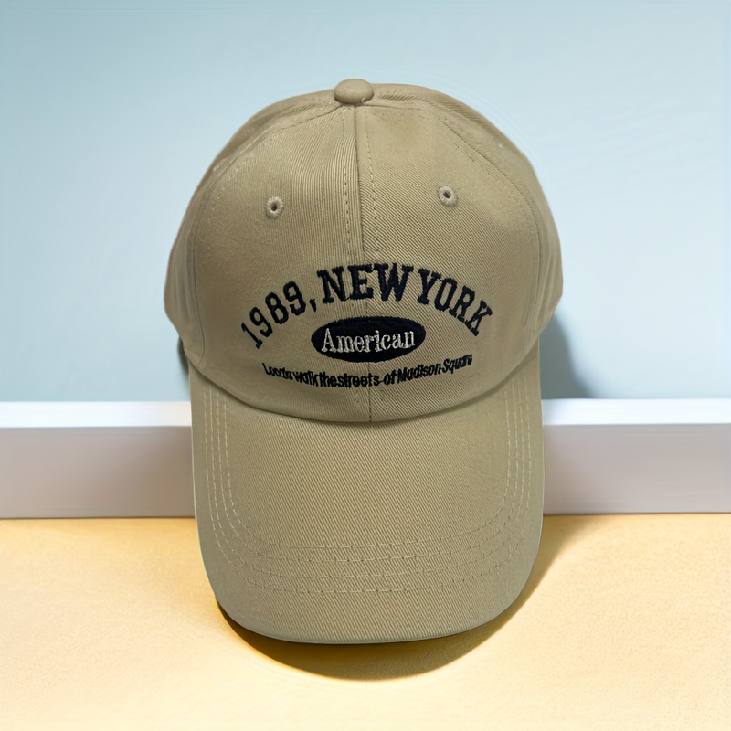 1989 Embroidered Baseball Cap Adjustable Sun Hat for Men Women