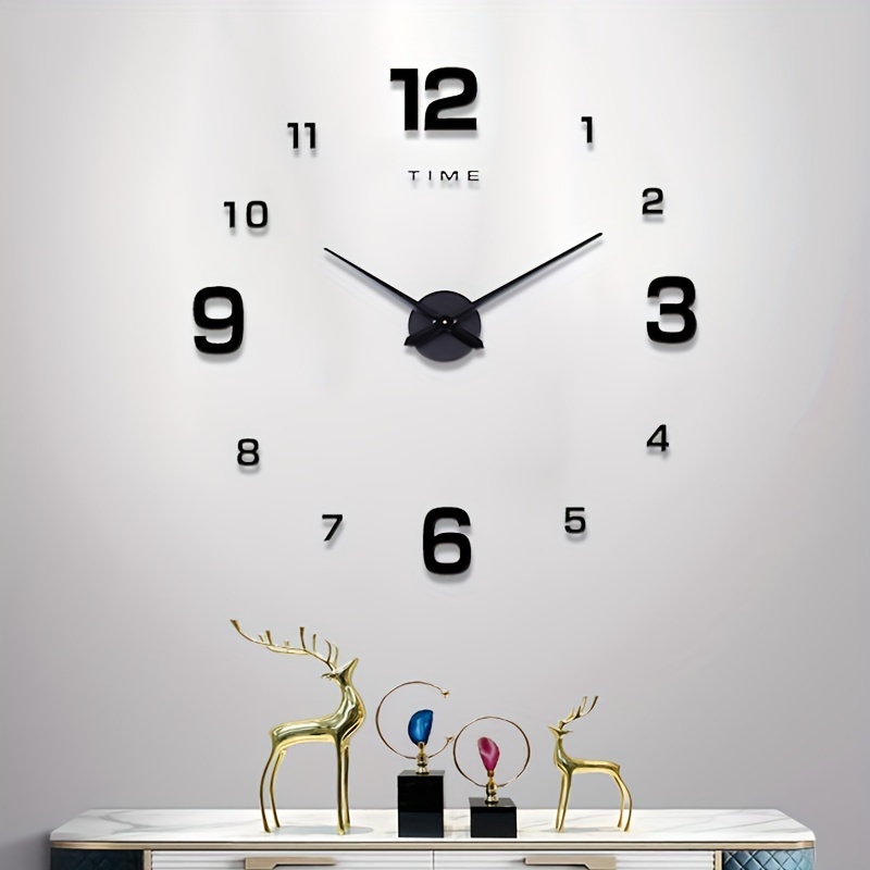 1pc Pegatina Reloj Pared Reloj Pared Decorativo Sin Golpes - Temu Mexico