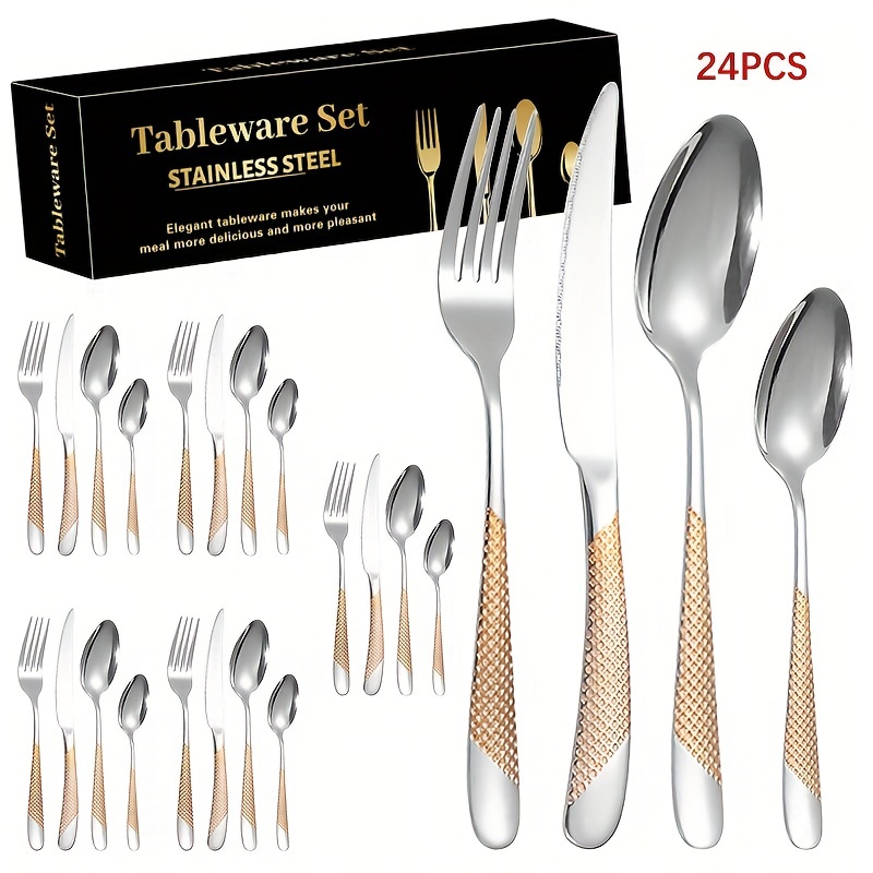 Stainless Steel Cutlery Cutlery Star Diamond Simple Western - Temu