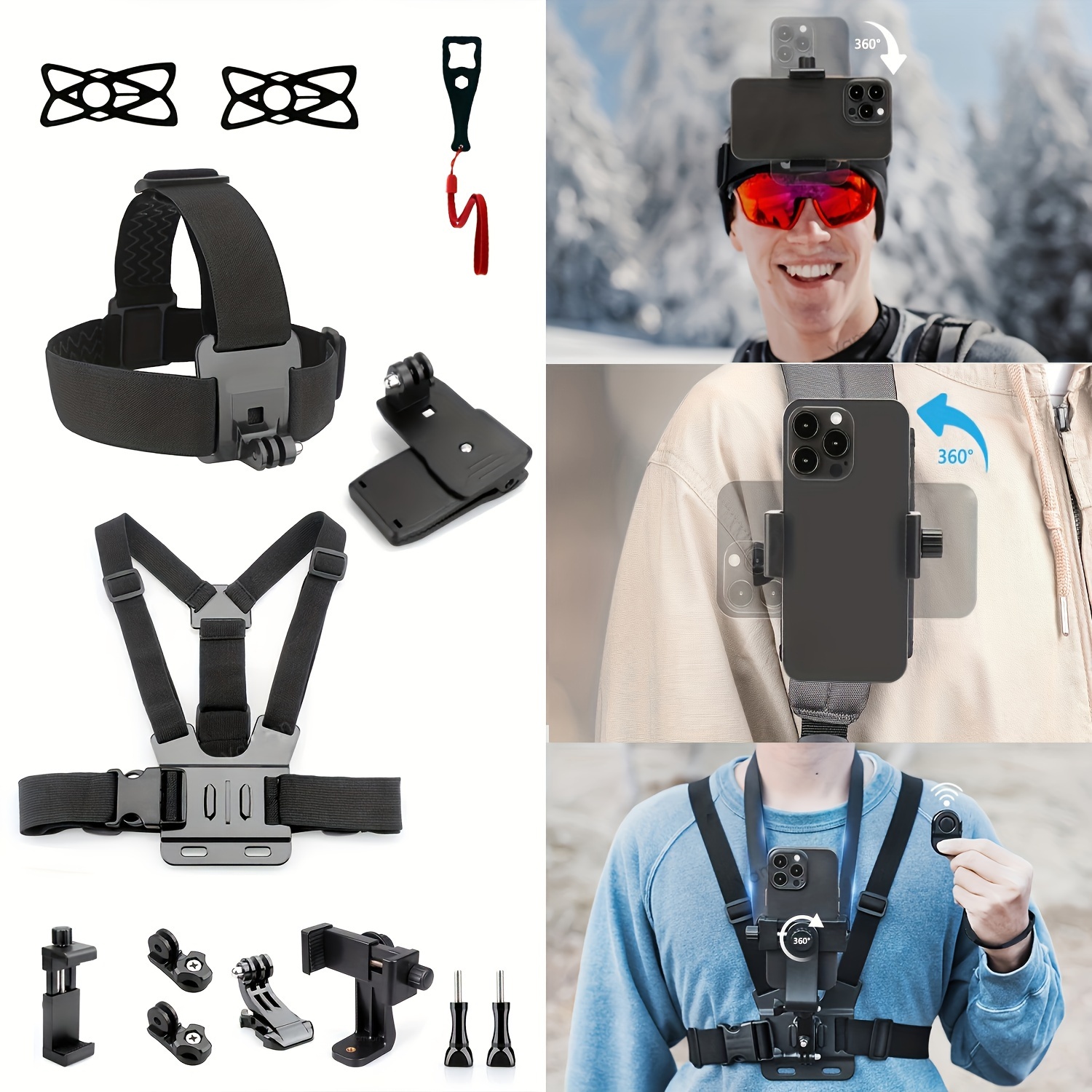 Mobile Phone Chest Strap Mount Harness Strap Holder - Temu Germany