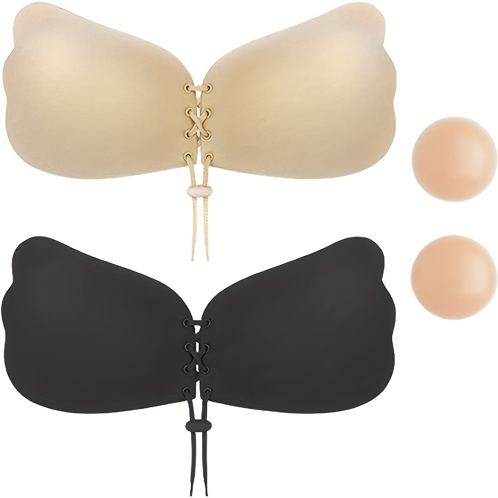 Strapless Adhesive Push Sticky Bra Invisible Breathable - Temu
