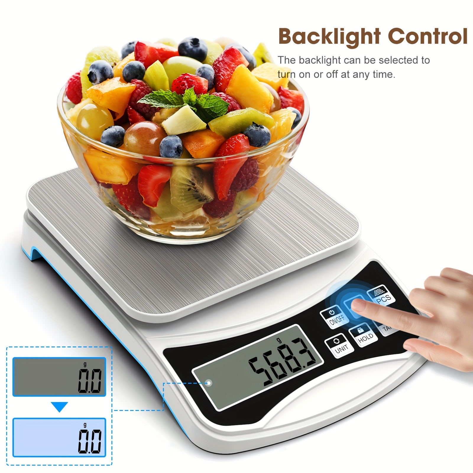Digital Food Scale Weight Grams and OZ, 3kg/1kg Kitchen Scale for Cooking  Baking