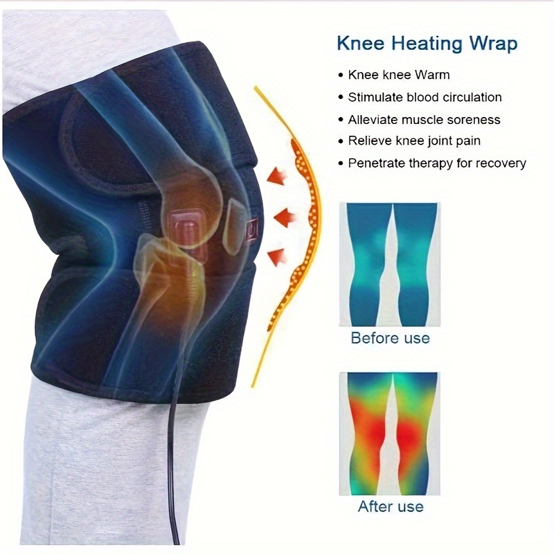 Electric Heating Knee Brace  Relieve Knee Pain with Hot Compress