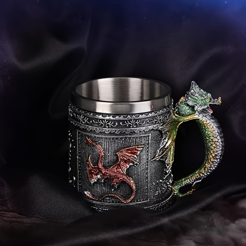 Dragon Coffee Mug Stainless Steel Coffee Cups Creative Cool - Temu