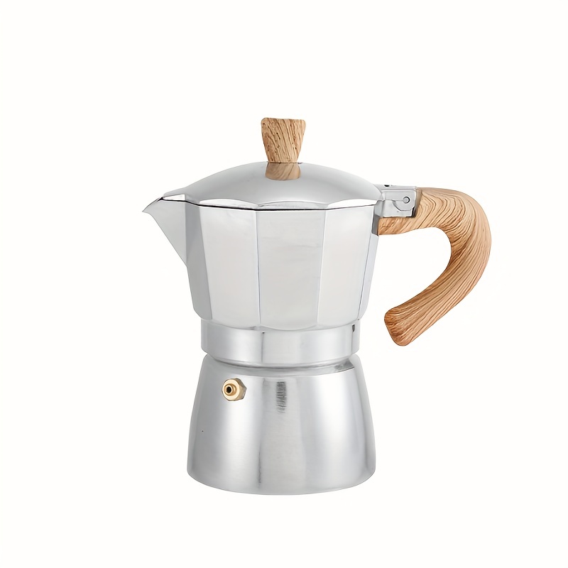 European Classic Aluminum Coffee Pot Espresso Percolator 300ml Cup Stove Pot  Maker 6 Top Coffee 