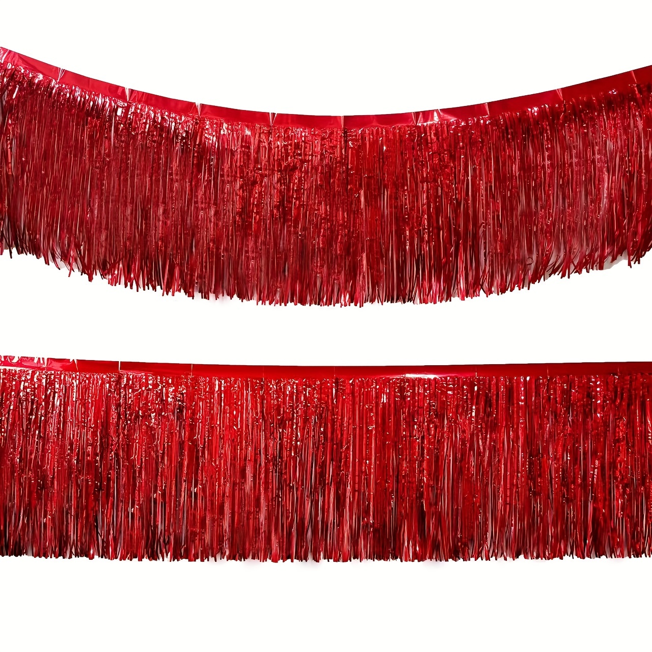 Large 12-ft Foil Fringe Wall Backdrop Pink Streamers Holiday Event Party  Decor