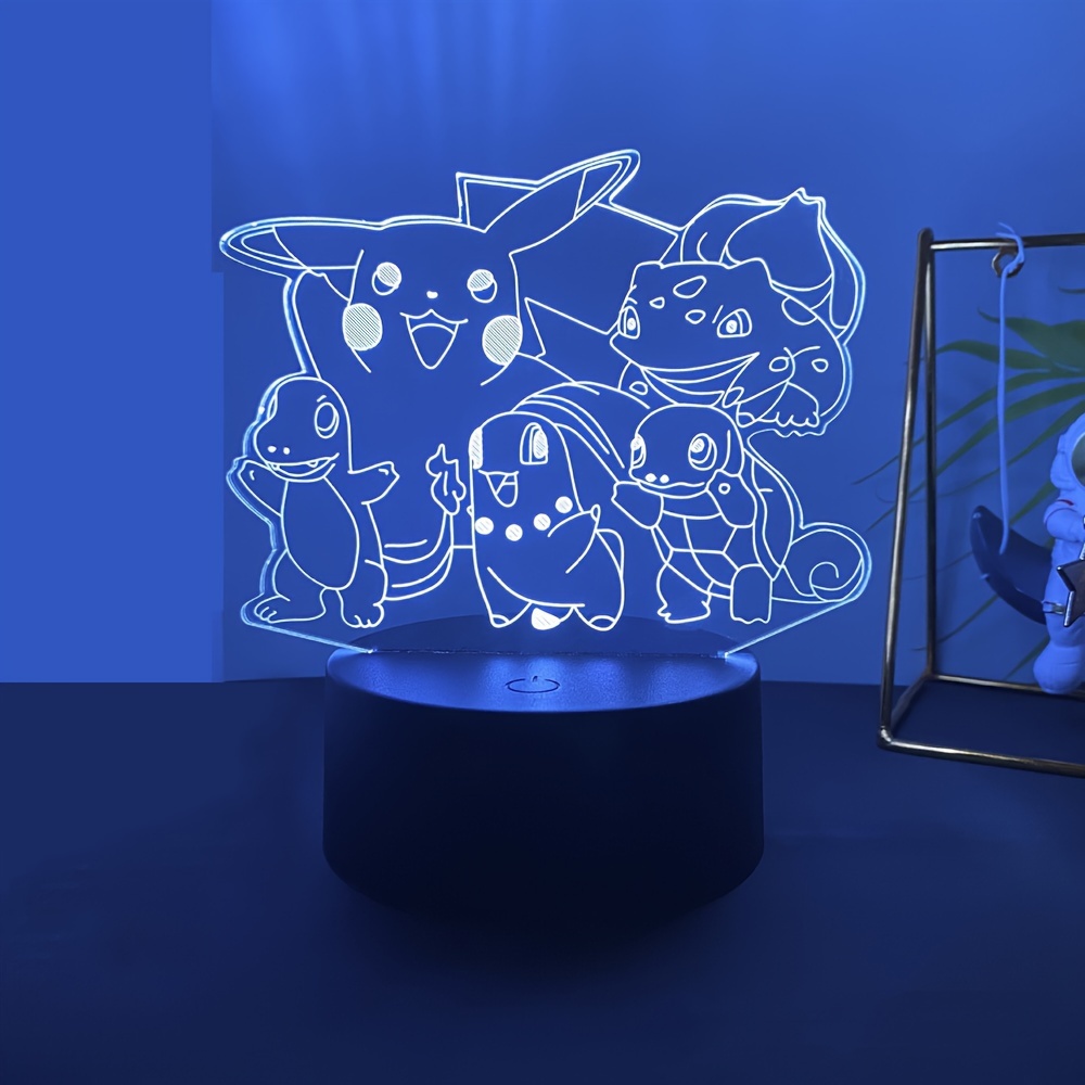 Acquista Cartoon Anime Pokemon 3D Lampada da parete a LED Pikachu Gengar  Luce notturna Camera da letto per bambini Lampada da parete decorativa a  distanza a 16 colori