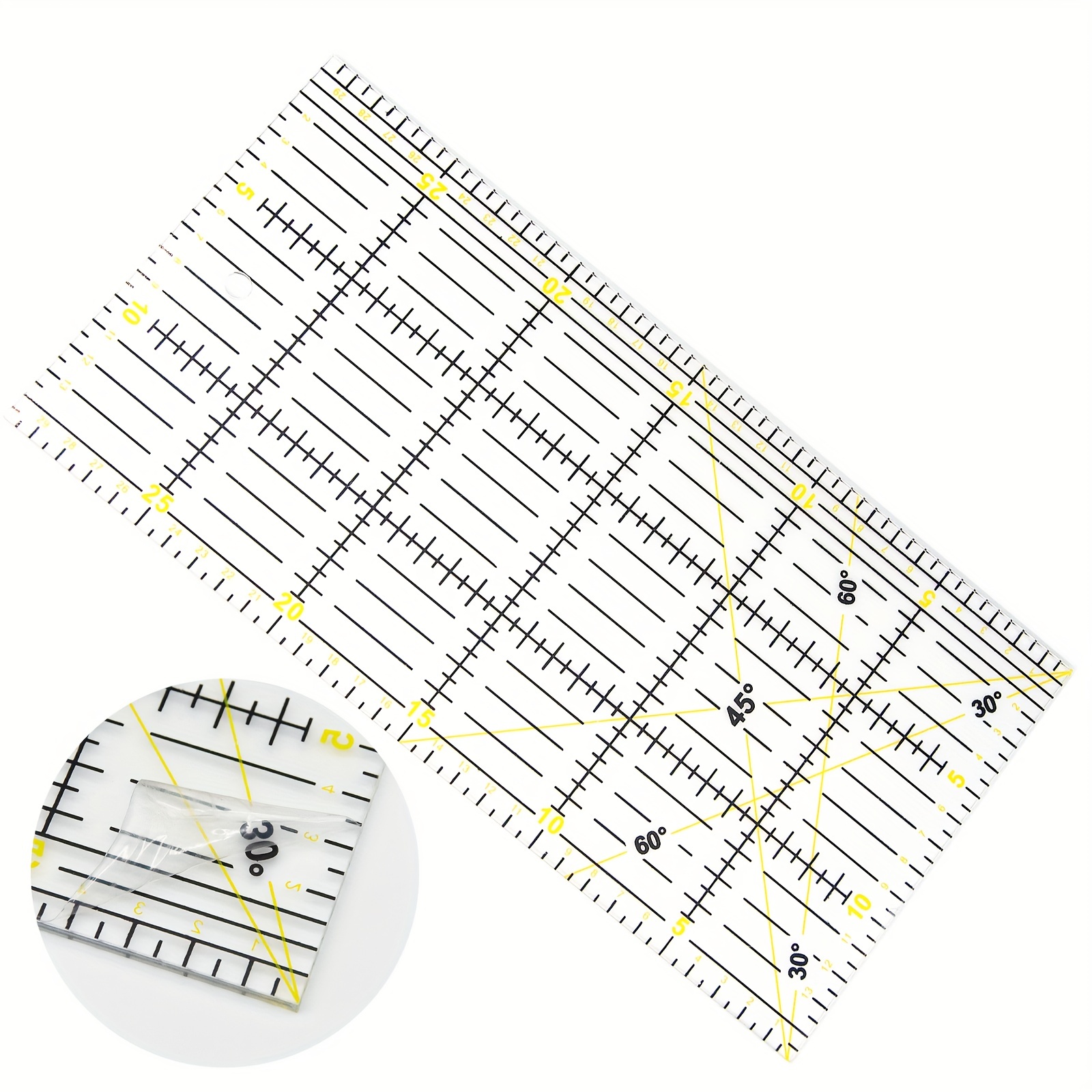 6 Ruler - 3/8 thick. Quilting/Sewing Clear Acrylic - Quilting/sewing –  Quilting Templates and More!
