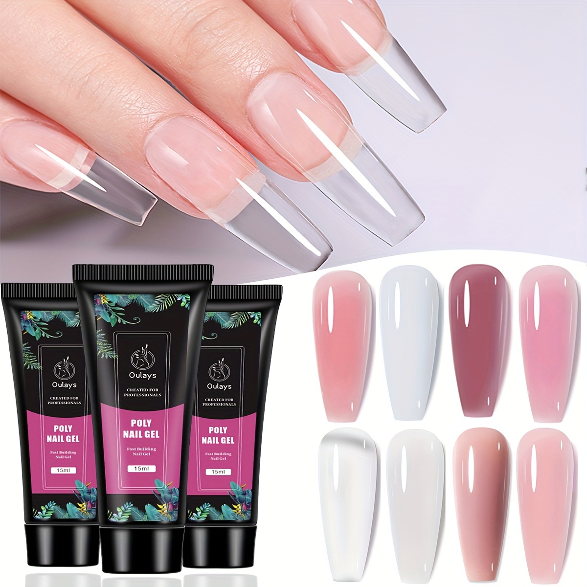 GAOY Poly Gel Set, Nail Extension Gel kit, 12 Colors Neutral Nude Pink  Clear Builder Gel Nail Enhancement Gel for Nail Art DIY - Yahoo Shopping