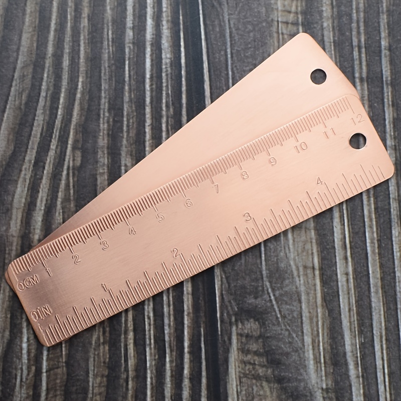 Guoyi A039 copper material length 6cm thick mini ruler office & used for  school stationery education supplies measuring tools