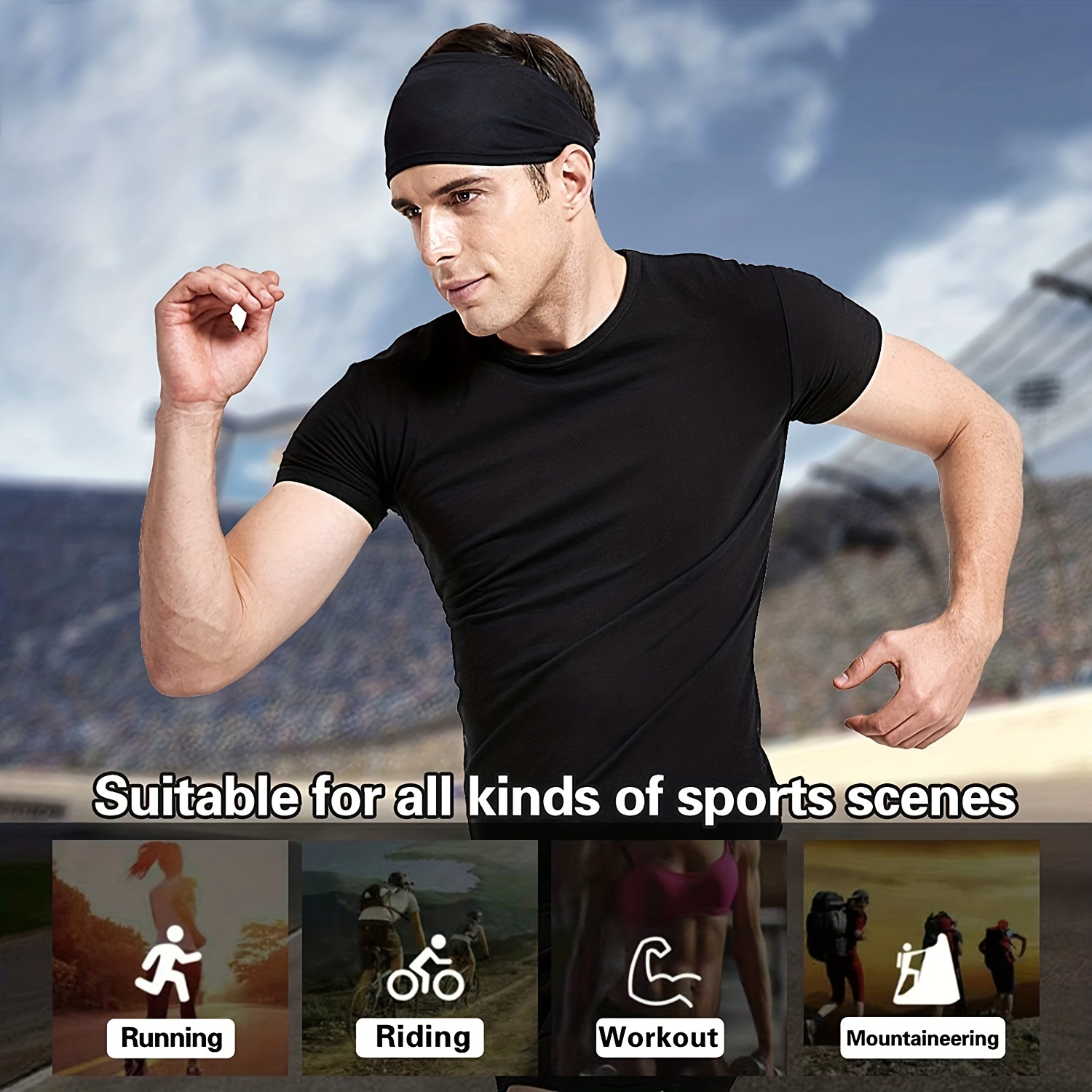 Unisex Fitness Running Jogging Sports Headband Bandeau De - Temu Canada