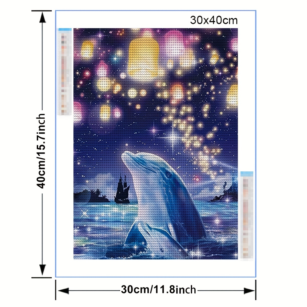 Kits Pintura Diamantes 5d Delfines 1 Pieza Kits Completos - Temu