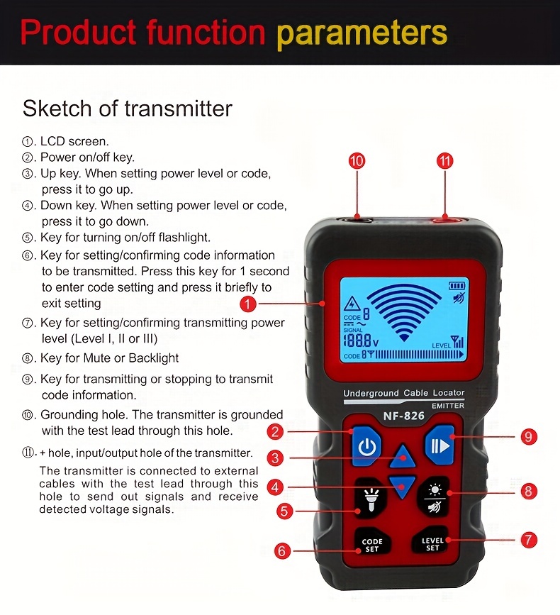 Nf 826 Underground Cable Tester Locator Circuit - Temu