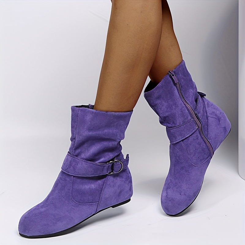 Purple cheap short boots