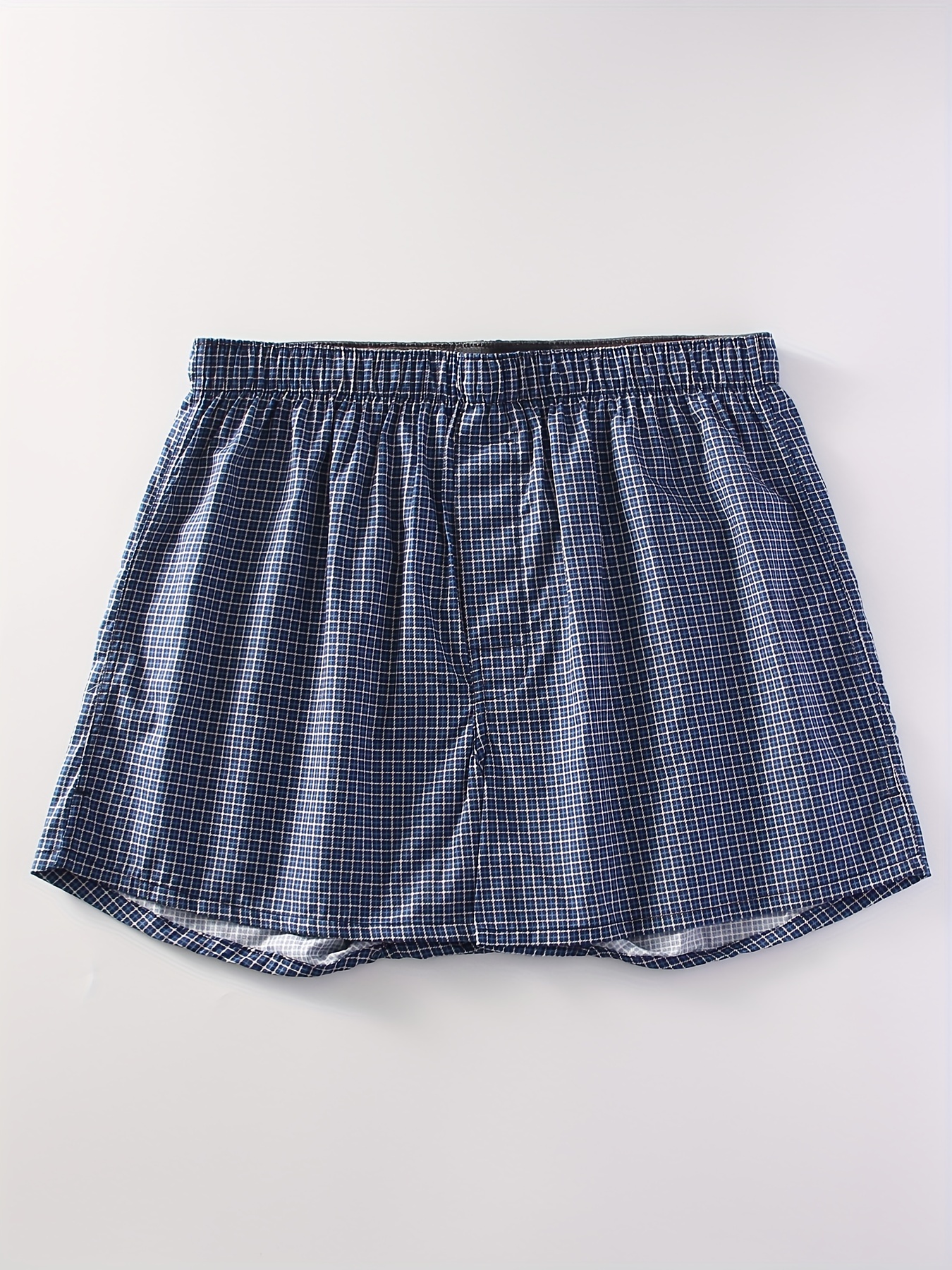 Men's Fashion Plaid Loose Boxers Shorts Underwear 100% - Temu