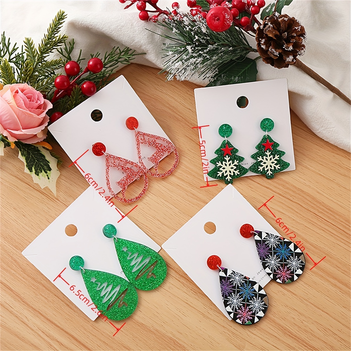 Unique christmas clearance earrings