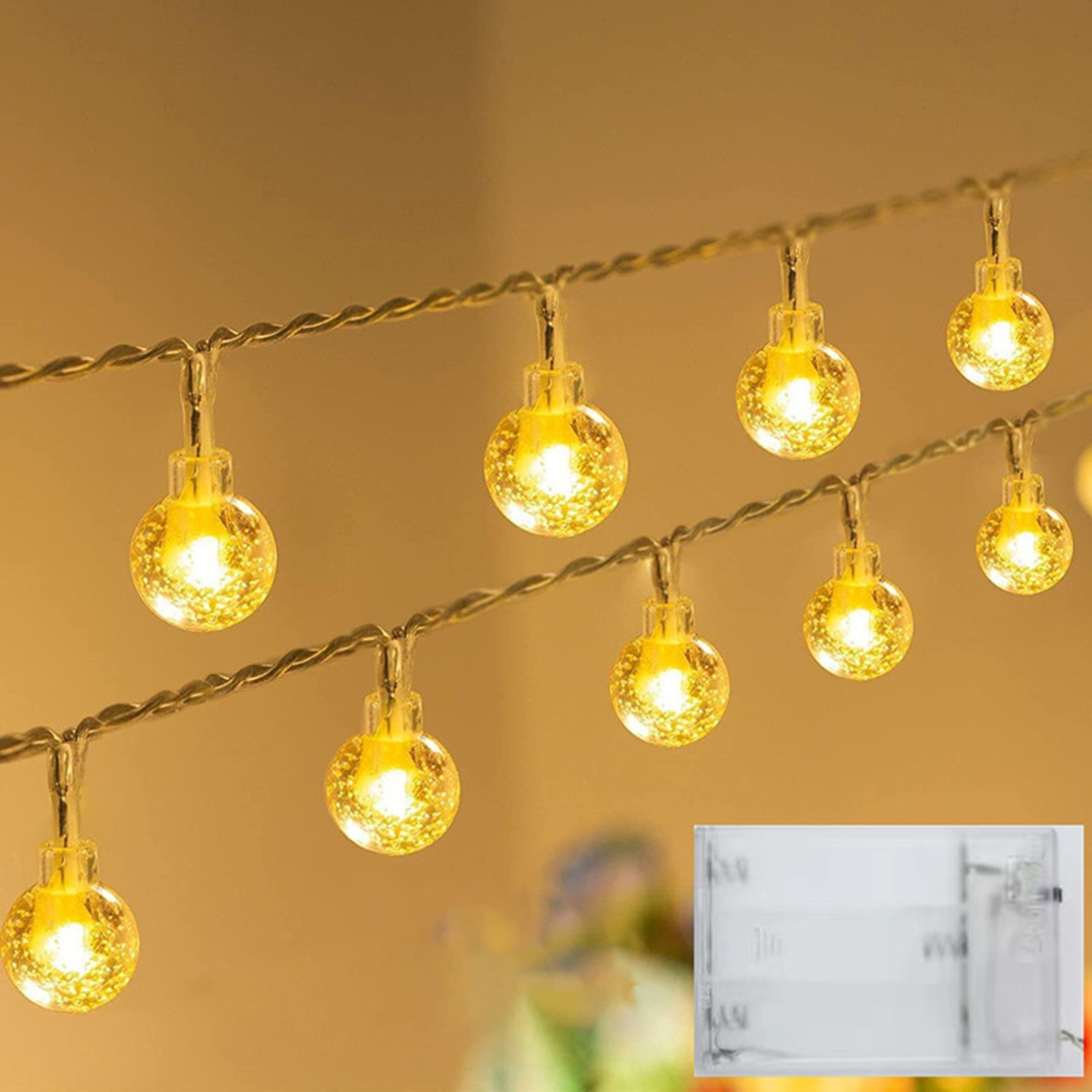 1pc LED Bubble Ball Light String Crystal Ball Light Room Decoration Warm Scene Layout