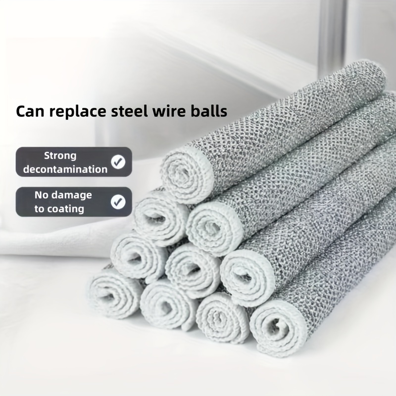 Metal Scouring Pad Steel Wire Dishwashing Cloth Daily - Temu