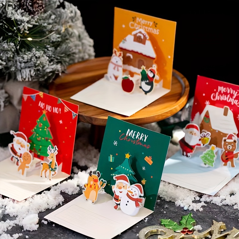 Creative 3d Three dimensional Folding Christmas - Temu