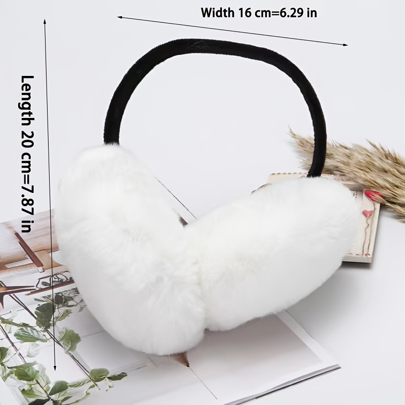  Orejeras de orejas de conejo de lentejuelas para mujer, orejeras  cálidas de invierno, orejeras grandes (beige) : Ropa, Zapatos y Joyería