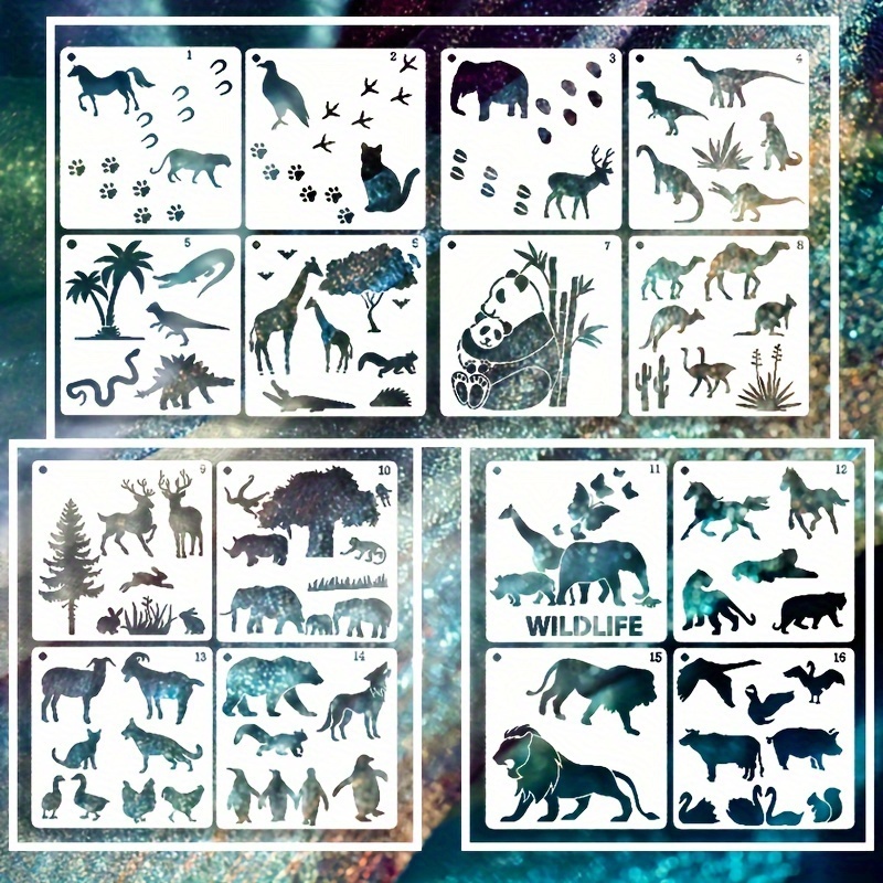 Small Animal Theme Painting Stencils Hollow Out Printing - Temu
