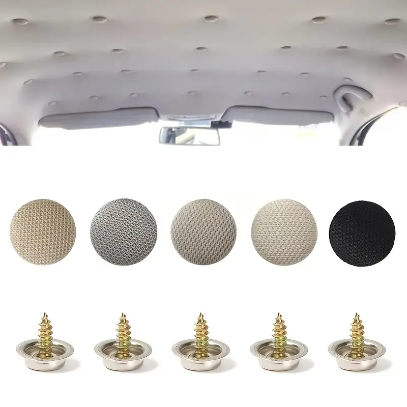 2 6 10 Pcs Mesh Fabric Car Interior Roof Buckles Headliner - Temu