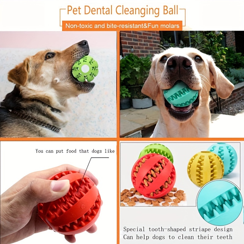 Dog Ball Toys Dog Leaking Food Toy Rubber Chew Toys For Dog - Temu