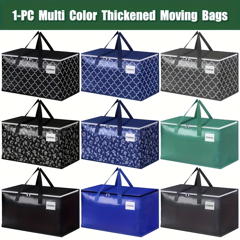Creative Green Life Heavy Duty Extra Large Storage Bags Moving Bag Totes (4-Pack). XL Storage Bins