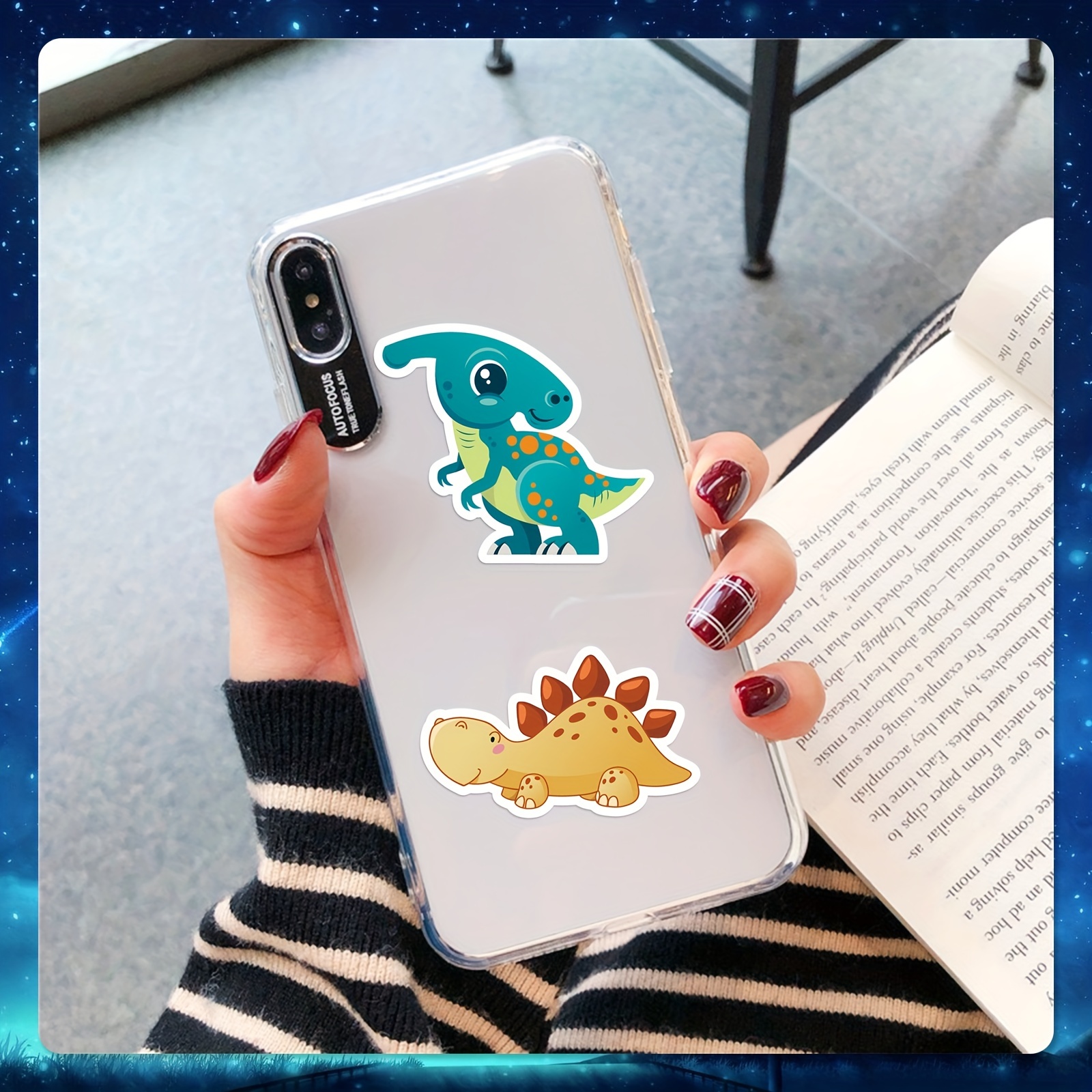 100pcs Dinosaur Stickers Waterproof For Stationery Luggage