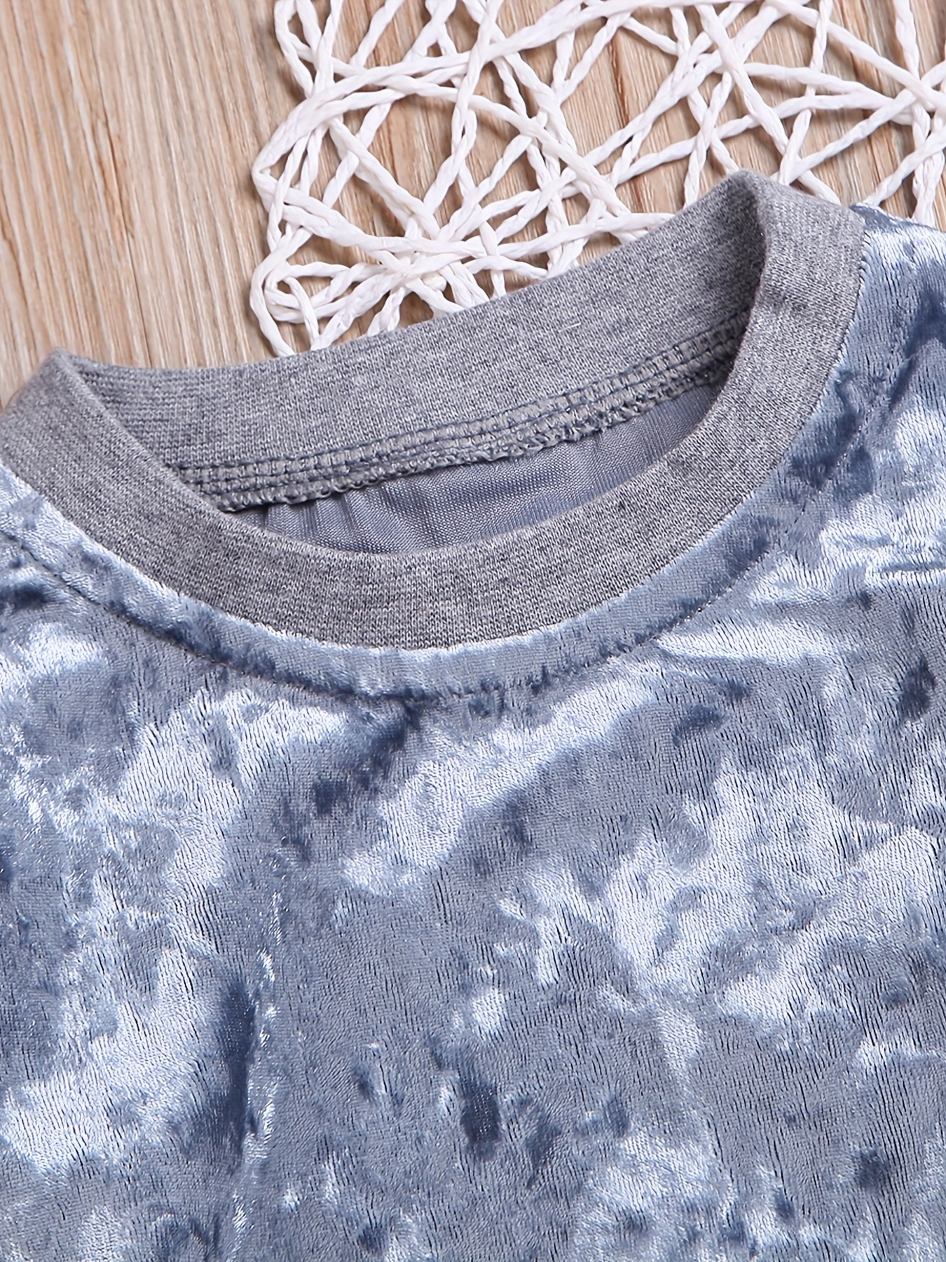 Velvet Baby Set Pullover Top Pants Spring Autumn 2pcs