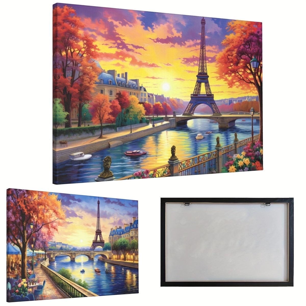 Frame Paintings World Famous Architectural Landscapes Canvas - Temu