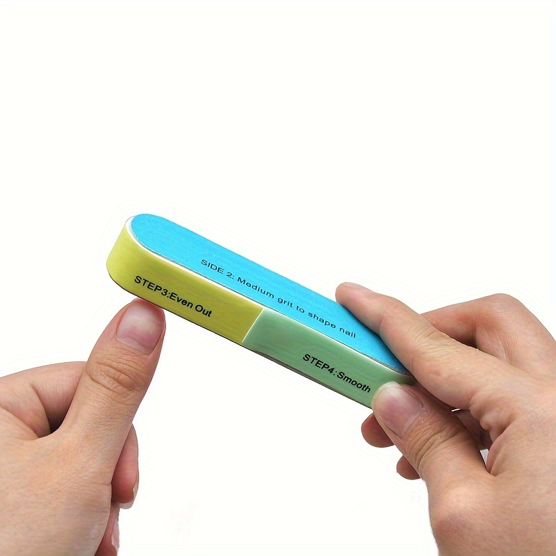5pcs Neon Nail Polish Sanding Buffer Files, Mini Polisher Blocks