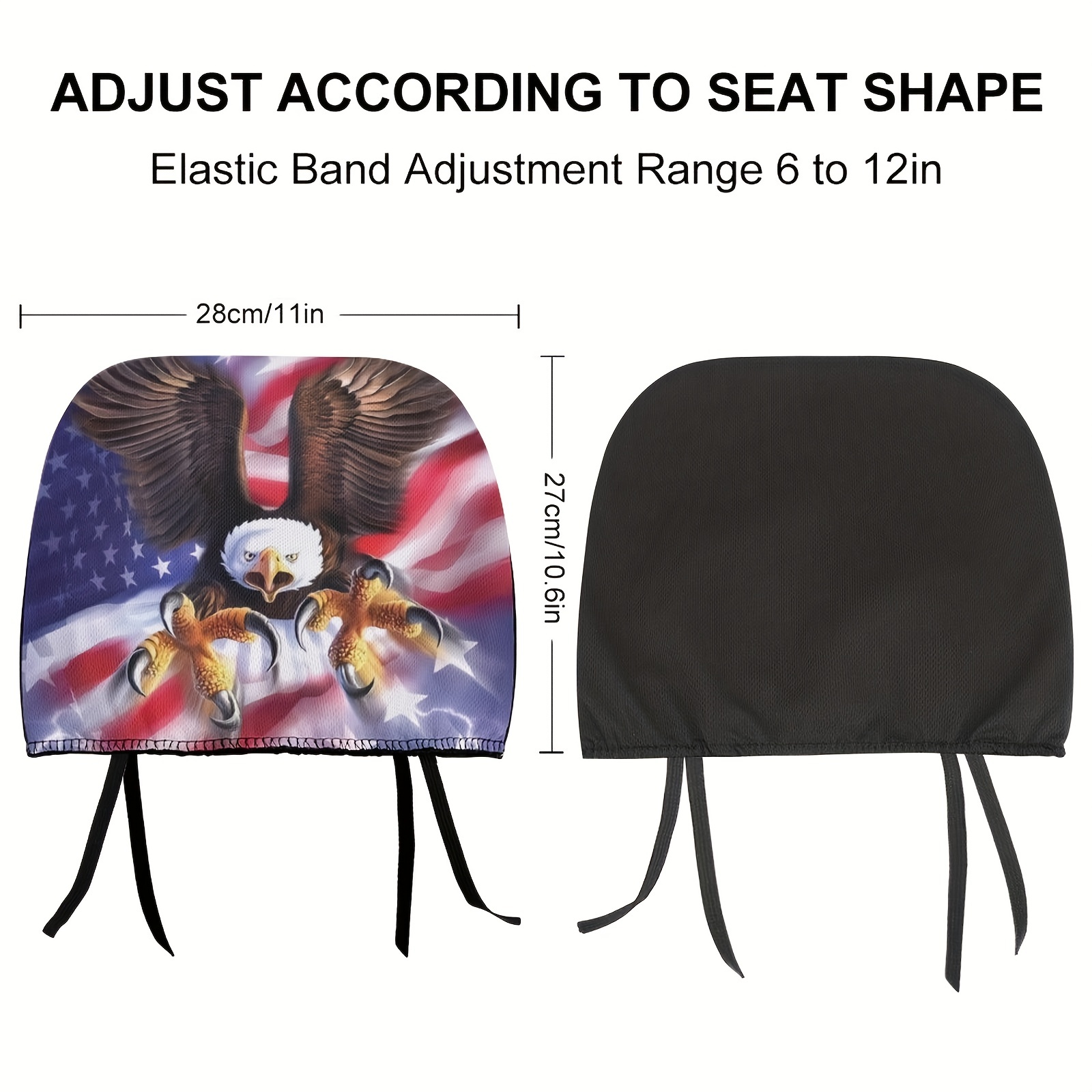 American Flag And Eagle Print Car Seat Covers Universal Fit - Temu