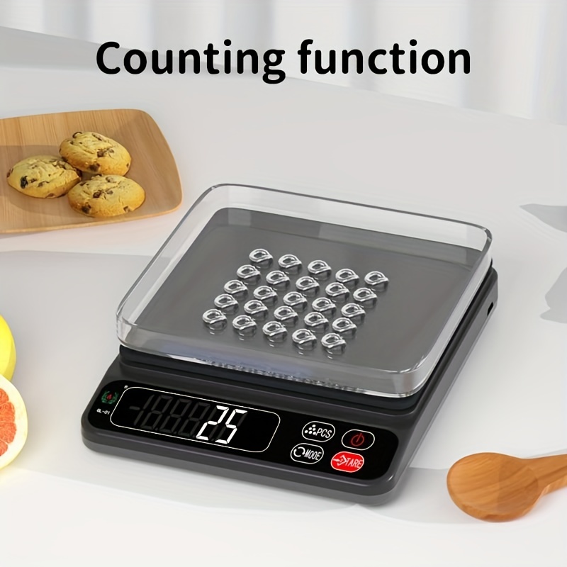 1pc, Black, 22lb/10kg Digital Kitchen Scale Grams And Oz For Baking Cooking  And Weight Loss, 1g/0.04oz Precise Graduation, Easy Clean Stainless Steel,  Kitchen Gadgets, Kitchen Supplies, Kitchen Tools, Kitchen Stuff, Kitchen  Utensils