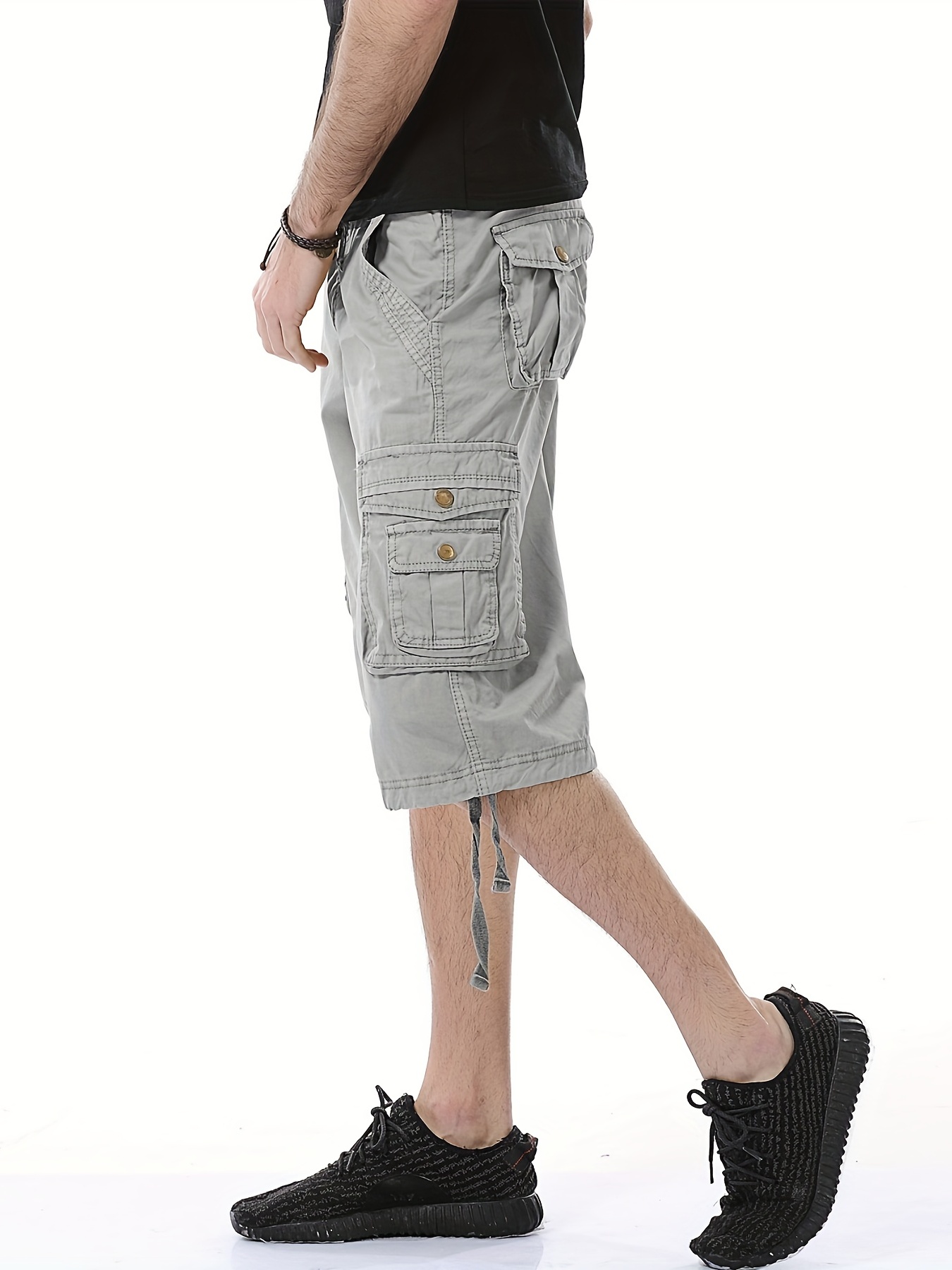 Men's Flap Pocket Cotton Cargo Shorts Ripstop Waterproof - Temu