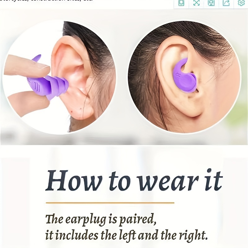 Bouchons d'oreilles anti-bruit de sommeil Bouchons d'oreille insonorisés en silicone  Bouchons d'oreille