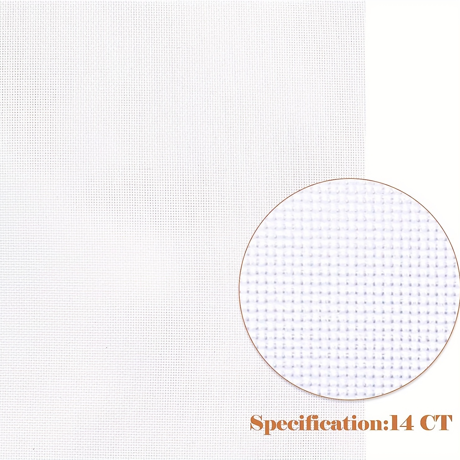 XSTITCHBUY 6 Count Aida Cloth Embroidery Counted Cross Stitch Fabric,  White, 59 inch W x 19 inch L