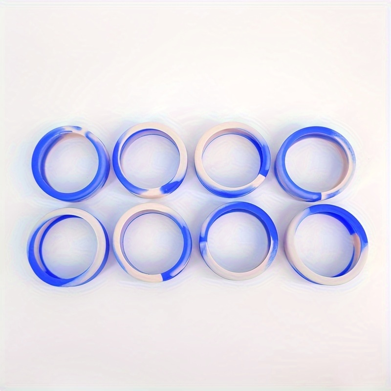 Protecteur de roue de bagage - Paquet de 8 étuis de protection en silicone  - Bleu (Convient aux roues d'un diamètre de 5 à 6,5 cm)