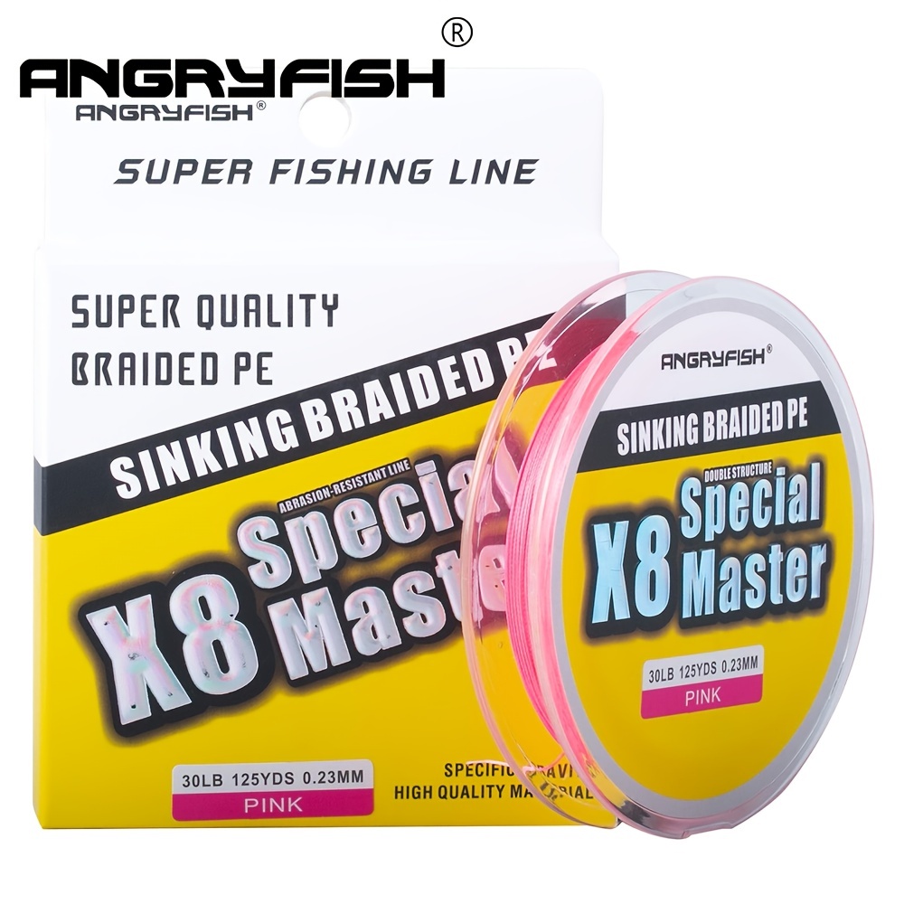 ANGRYFISH Special Master Sinking Braided Fishing Line-Cutting Water  Faster-Strong Knot Strength-Smaller Diameter-High Performance
