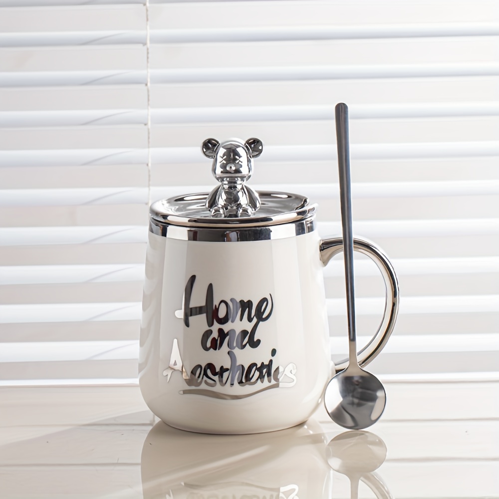 Bow Decor Coffee Mug, Ceramic Coffee Cups, Cute Water Cups, Summer