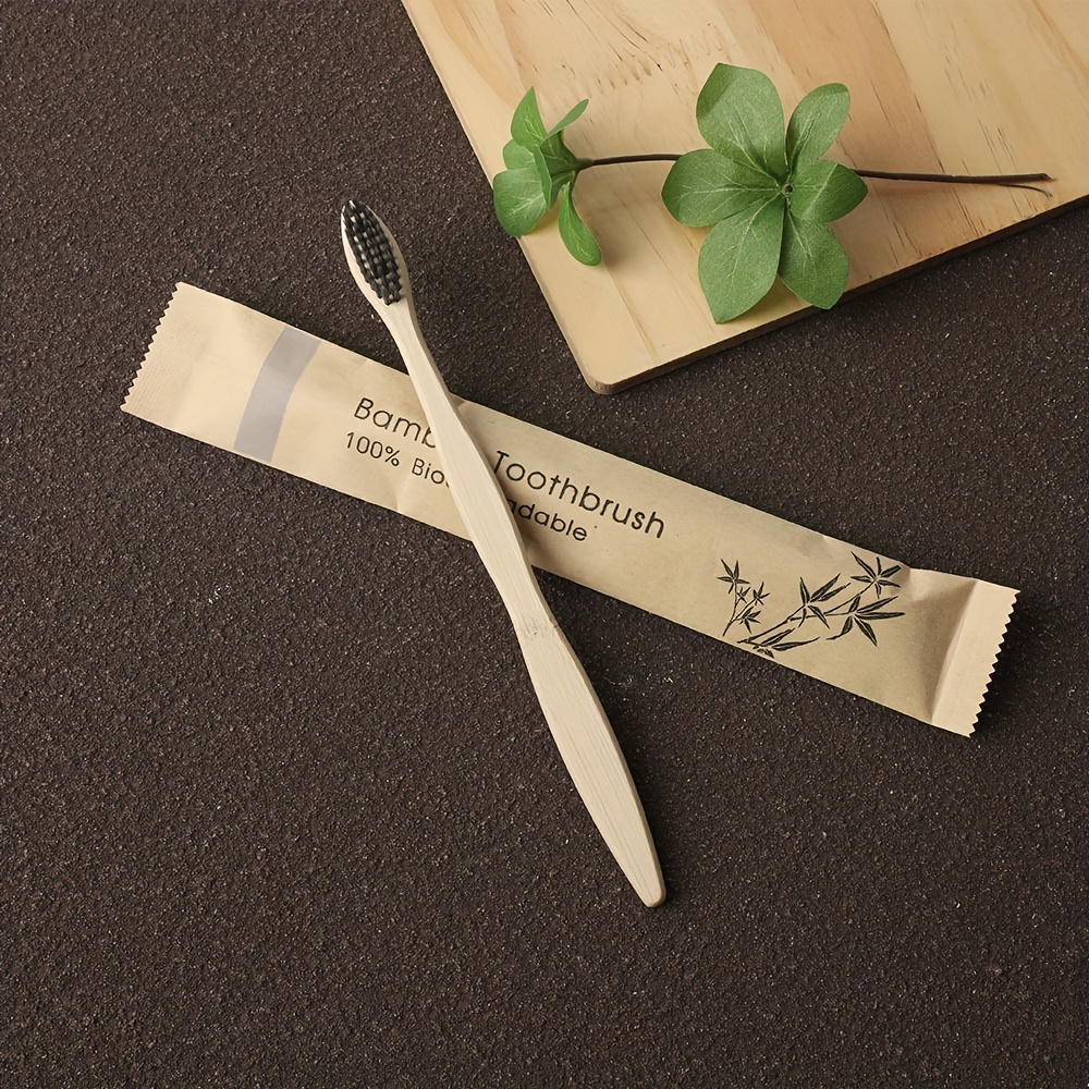10pcs Adult Colorful Bamboo Toothbrush Set Soft Bristle