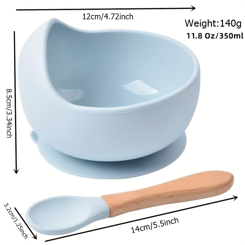 Silicone Baby Bowl Set, Kids Bowl With Suction Base