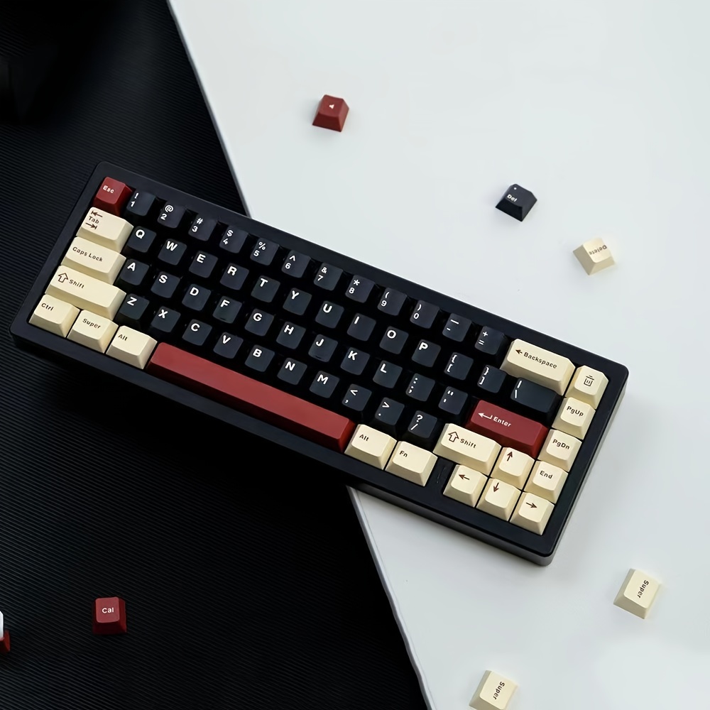 149 Keys Black Pbt Keycaps Csa Profile Heights Double - Temu