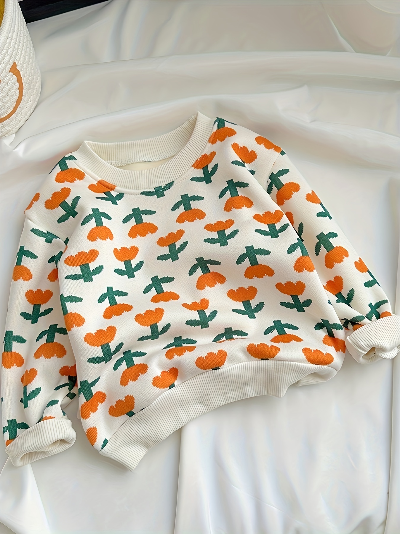 Cute Girls Strawberry Allover Crew Neck Knit Sweater Kids - Temu