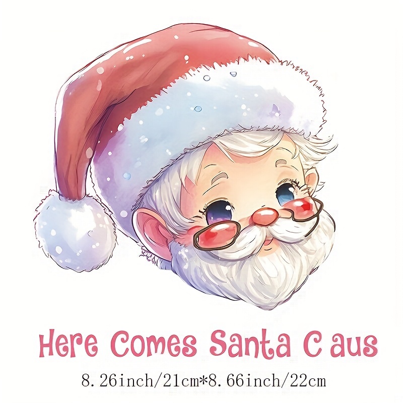 Christmas Tree Santa Claus Sleigh Heat Transfer Patches - Temu Bahrain