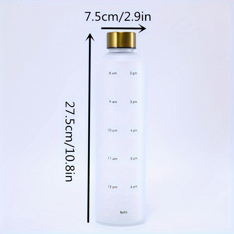 Travel Leakproof Frosted Plastic Water Bottle With Time Marker