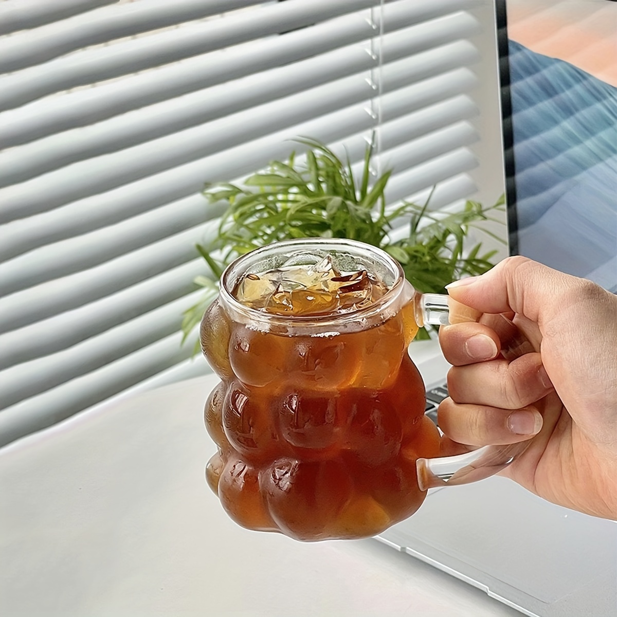 Creative Glass Cup, Heat-resistant Tumbler, Drinkware, Tea Juice Milk  Coffee Mug, Home Water Glasses Ripple Mug, - Temu